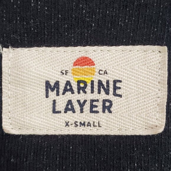 Marine Layer Women Chill Textured Sweatshirt Size XS Gray Organic Comfort Lounge - Picture 4 of 11